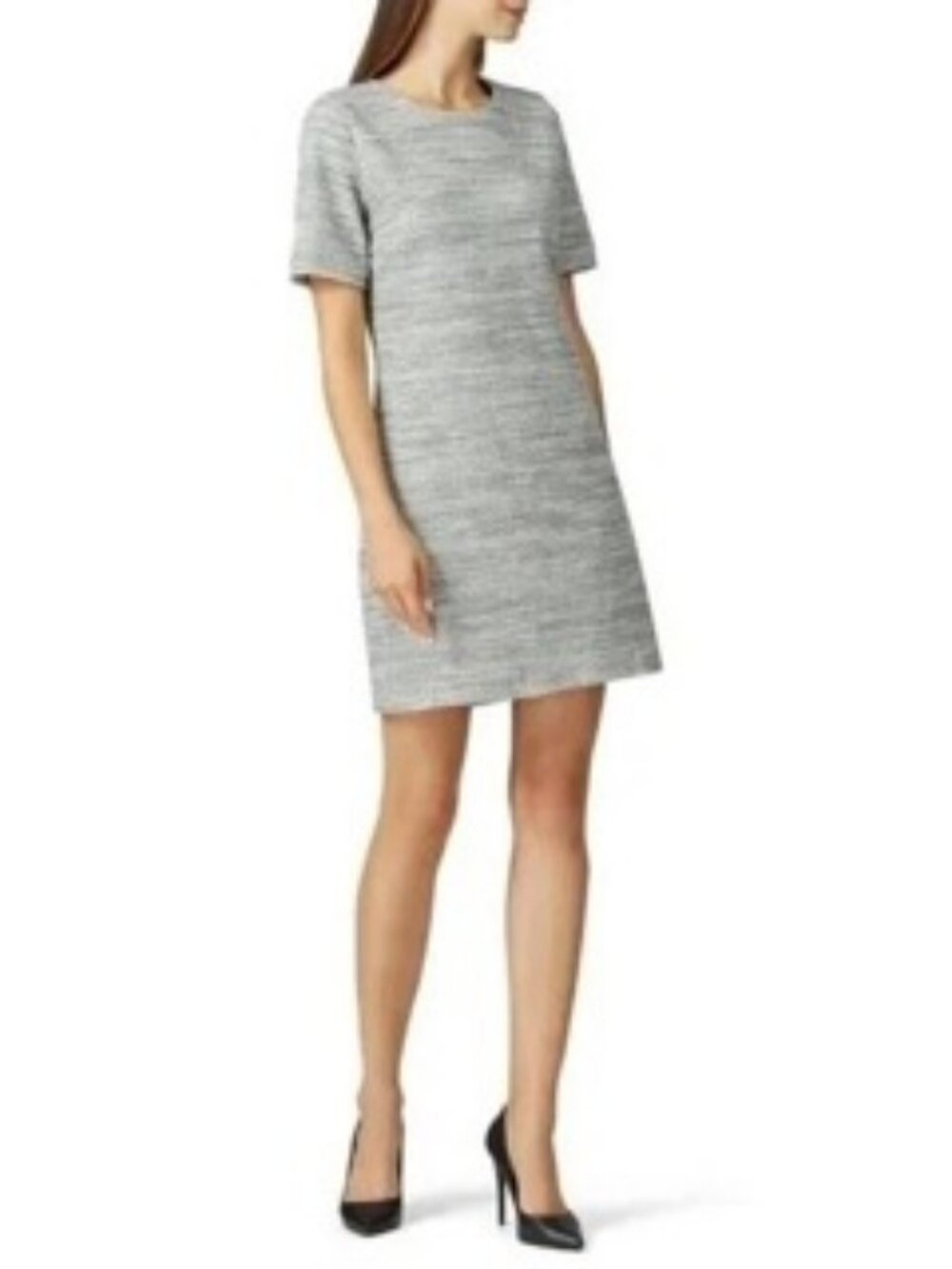 Club Monaco Shanice Grey Textured Tweed Short Sleeve Dress - NWT!